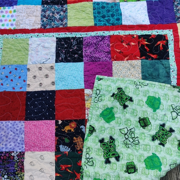Handmade Patchwork Baby Quilt - Picture 2 of 8